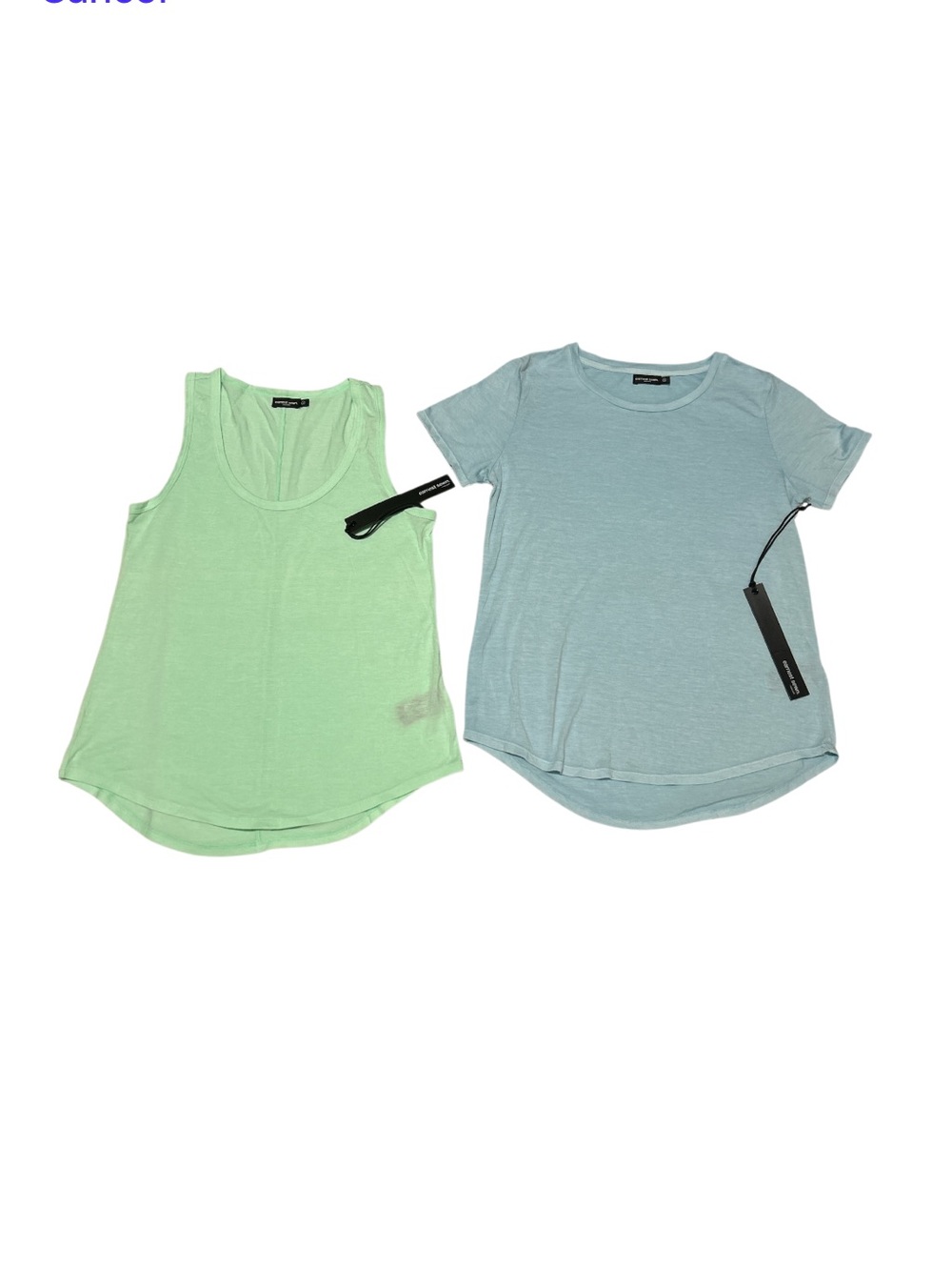 NEW Earnest Sewn NEW YORK Mint Tank and Pale Blue Tee Set. Size 02 (small)